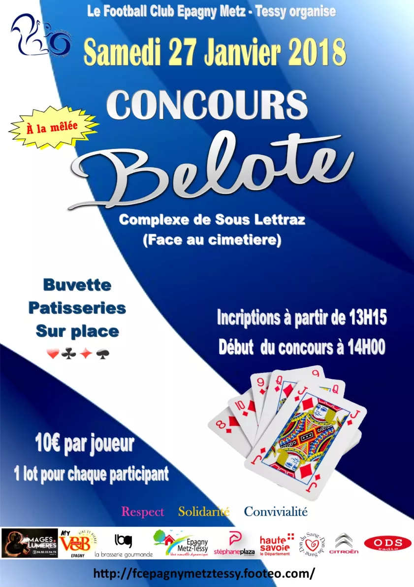 Concours De Belote Organisé Par Le Football Club Epagny Metz Tessy Agenda 0070