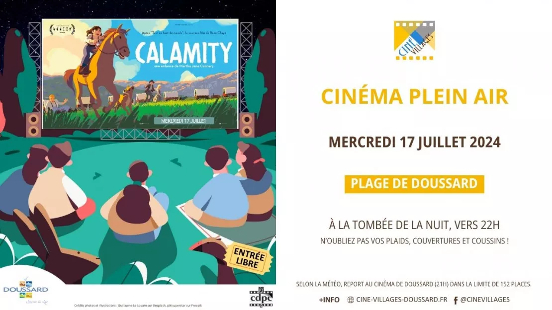 Séance de cinéma en plein-air à Doussard le 17 juillet 2024