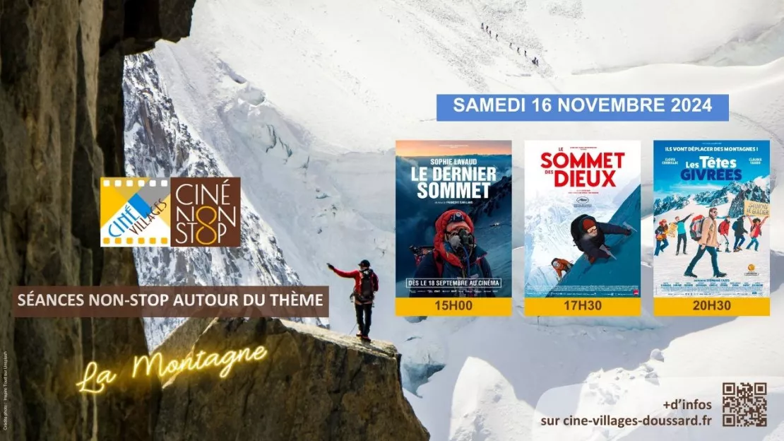 La Montagne, ciné-non stop à Doussard, samedi 16 novembre 2024