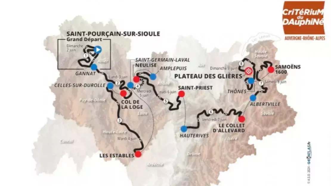 Cyclisme: le critérium du Dauphiné arrive en Pays de Savoie
