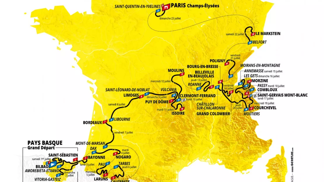 Le Tour de France a dévoilé son parcours pour 2023